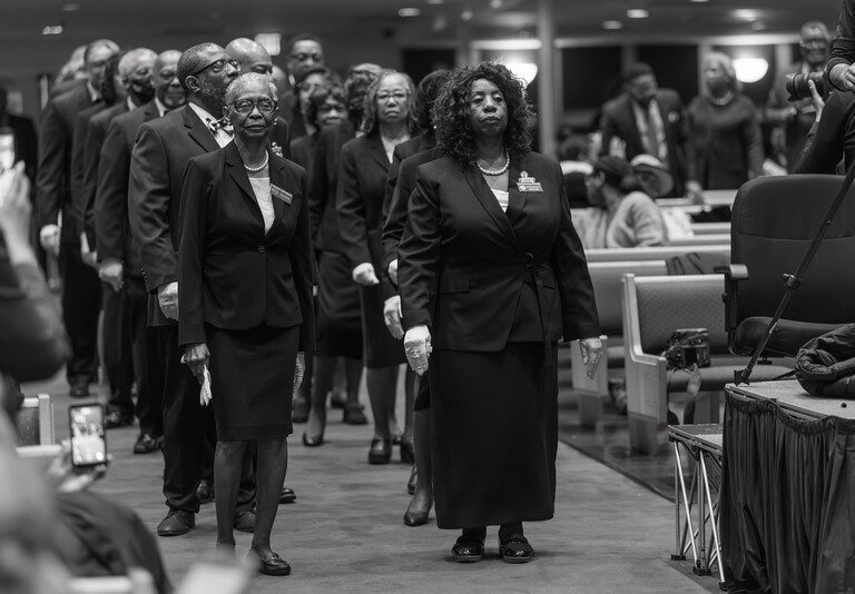 Founder's Day Ushers marching
